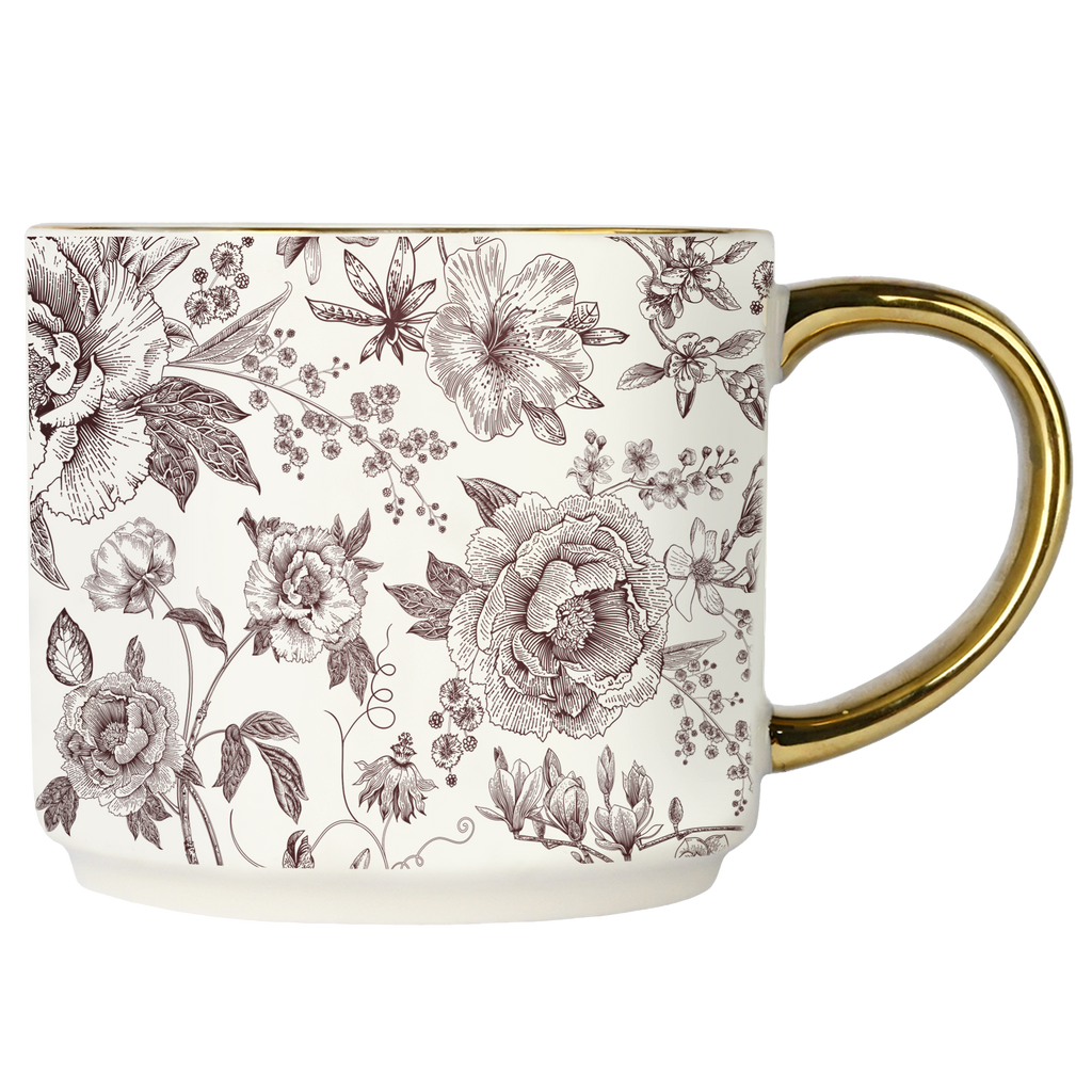 Brown Delft Coffee Mug