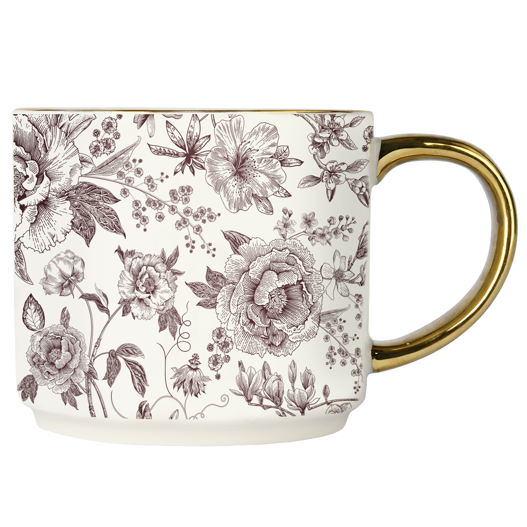 Brown Delft Coffee Mug