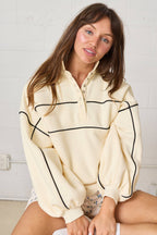 Ayla Contrast Piping Pullover