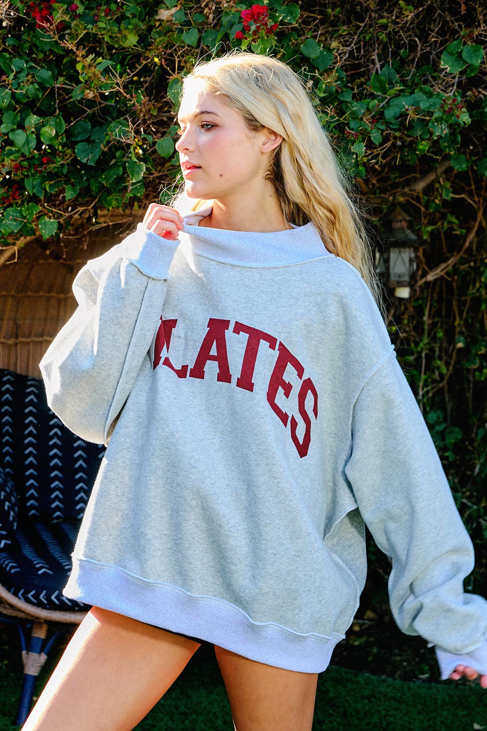 PILATES & YOGA Reversible Mockneck Sweatshirt