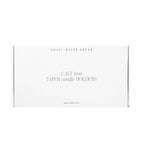 Gold Cast Iron Taper Candle Holders, Set of 3