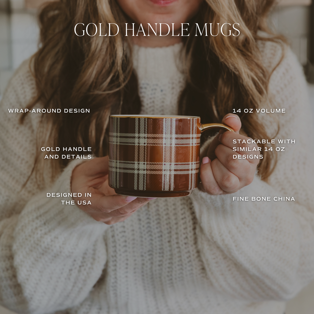 Brown Delft Coffee Mug