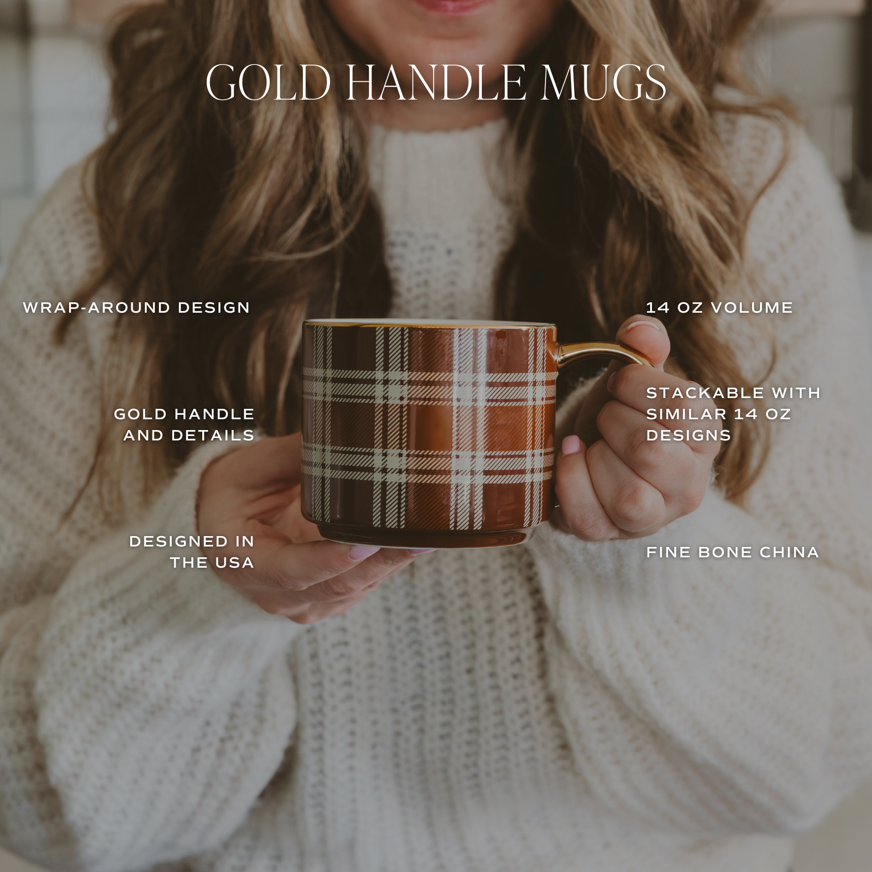 Brown Delft Coffee Mug