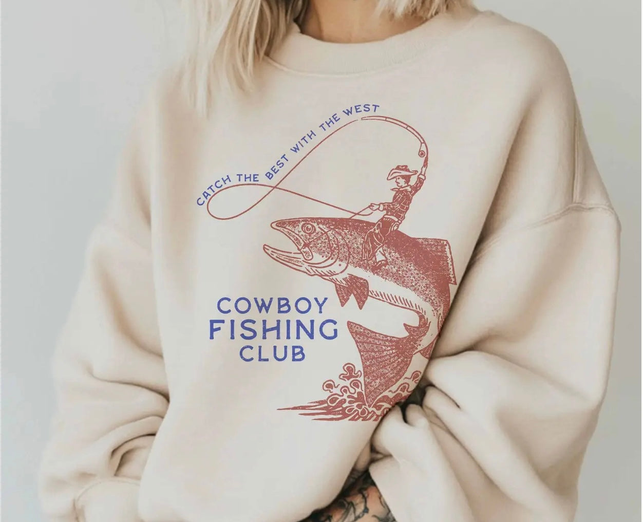 Cowboy Fishing Club Oversized Sweatshirt