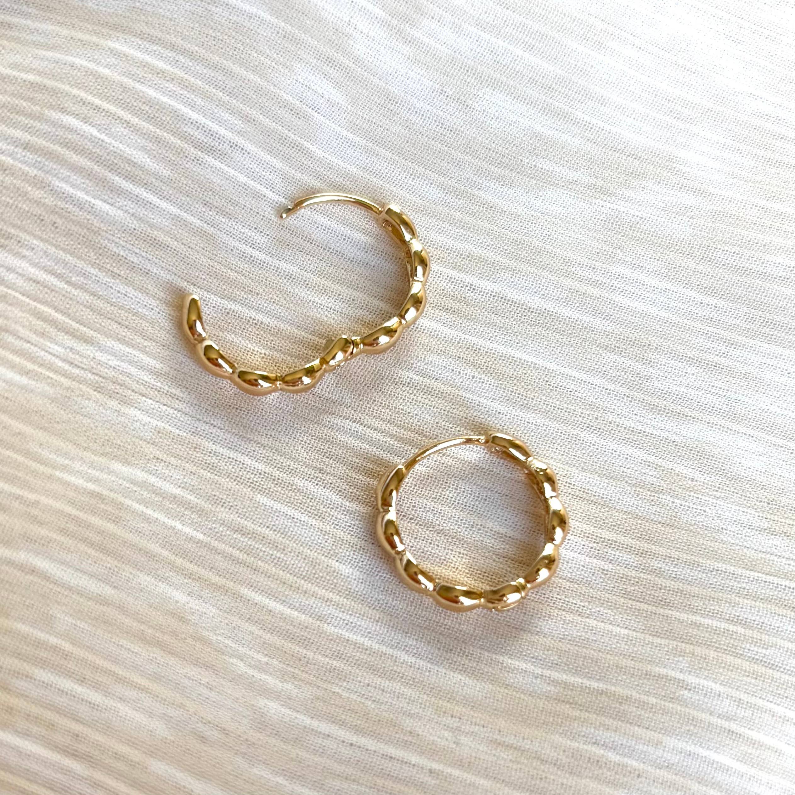 Wavy Hoop Earrings