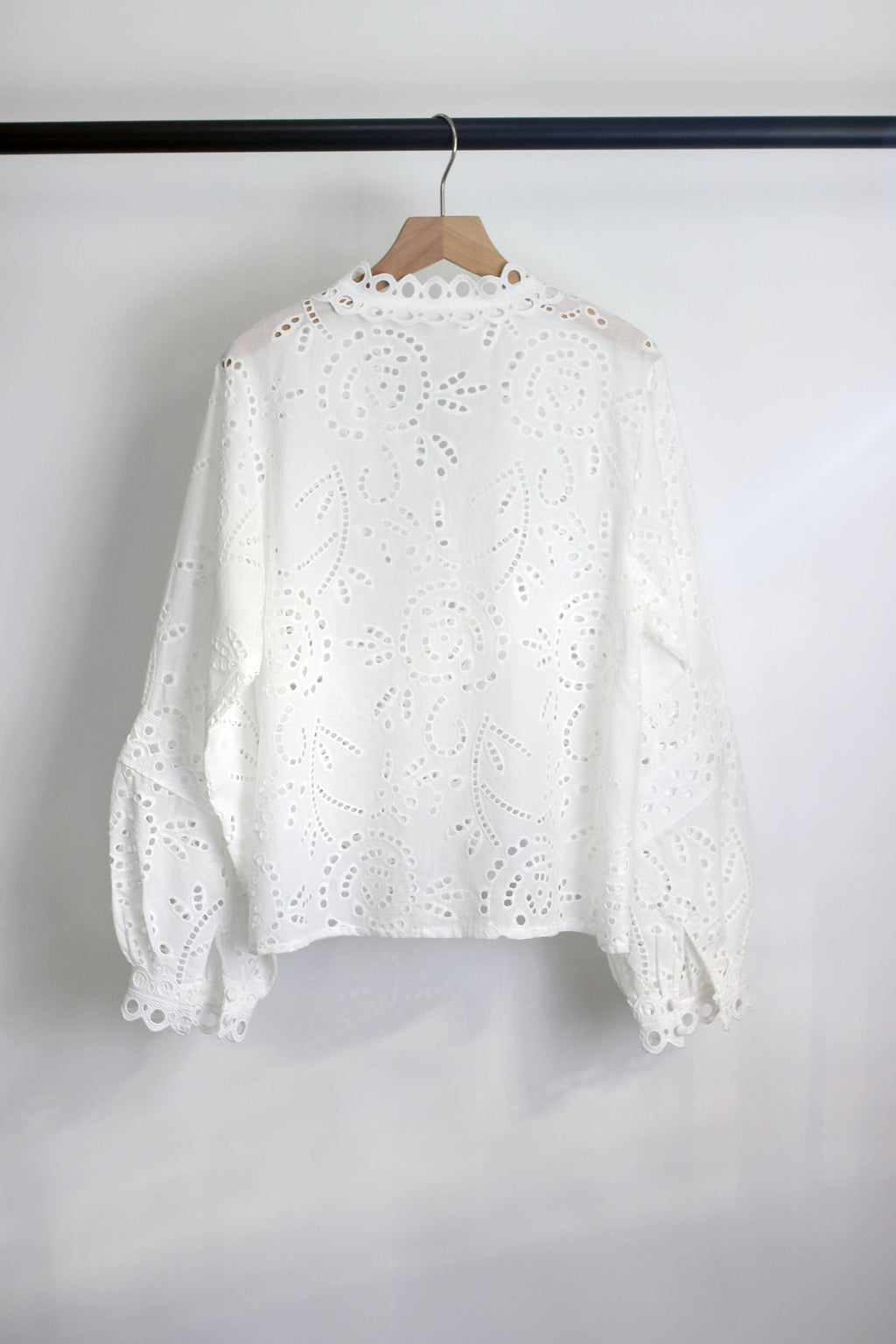 Eyelet Lace Cotton Blouse